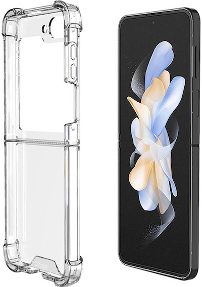 Galaxy Uyumlu Z Flip 6 Kılıf Tchs Nitro Anti Shock Silikon - Şeffaf Şeffaf