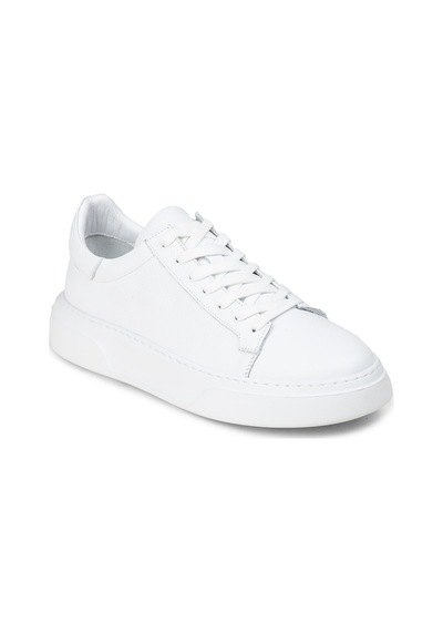 Deery Erkek Hakiki Deri Beyaz Sneaker Ayakkabı - 04651mbyze01
