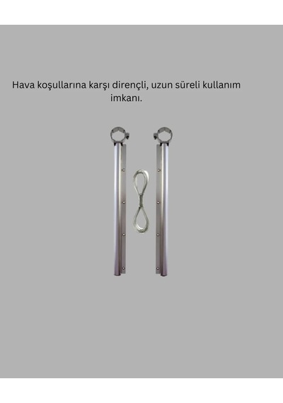25x60 Cm Çamaşır Askılığı Kare Balkon Demiri İçin Dayanıklı Tasarım Antrasit Melanj