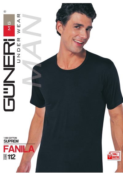 Güneri Underwear Erkek Siyah Süprem Yarım Kollu Sıfır Yaka Atlet % 100 Pamuklu Fanila 3 Lü Paket 112-3s Siyah Güneri Underwear Erkek Siyah Süprem Yarım Kollu Sıfır Yaka Atlet % 100 Pamuklu Fanila 3 Lü Paket 112-3s Siyah
