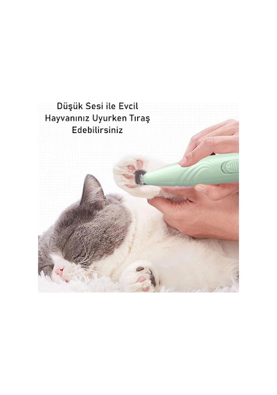 Valkyrie Kedi Köpek Pati Tüy Kesme Makinesi Sessiz Hassas Bölge Traş Cihazı Seramik & Çelik Bıçaklı Yeşil
