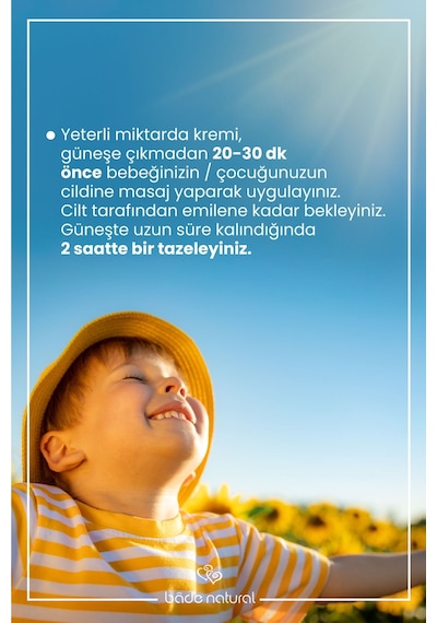Bade Natural Doğal ve Mineral Filtreli 16 gr 50 Faktör Çocuk Stick Güneş Kremi