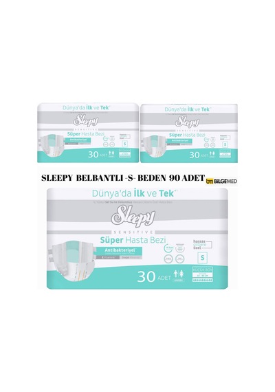 Sleepy Belbantlı Hasta Bezi S Beden 90 Adet 3 Paket X 30 Yüksek Emici
