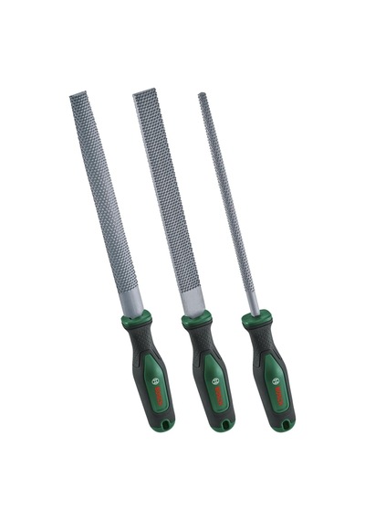 Bosch 3 Parçalı Törpü Seti Sağlam Ahşap Törpü Seti, Düz, Yarı Yu