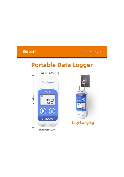 Elitech Datenlogger 32000 Punkt Usb Isı Datenlogger Kaydedici Dahili Sensör Genel