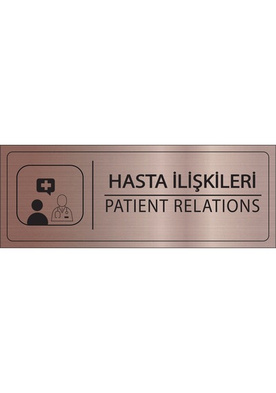 Mayeka Hasta İlişkileri İsimlik Bronz Metal Kapı İsimliği Levhası Yönlendirme Tabelası
