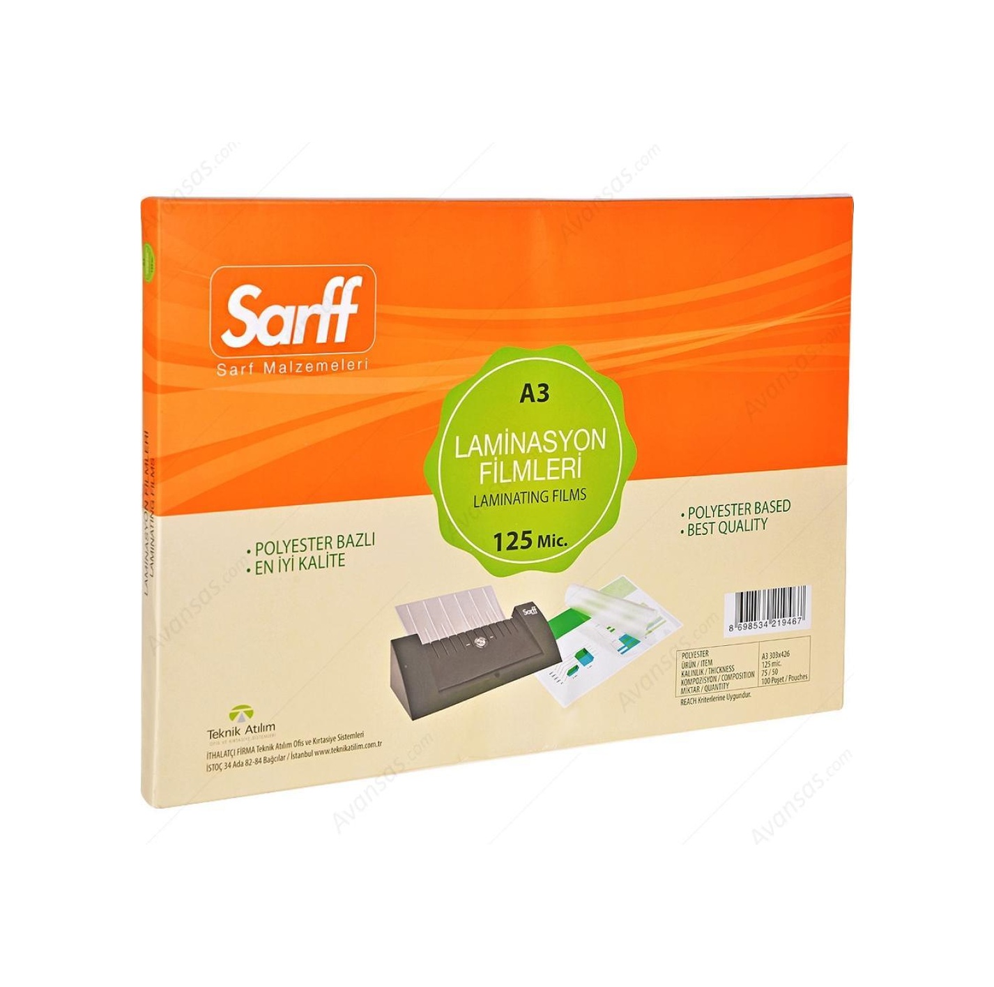SARFF 125 MİC. A3 LAMİNASYON