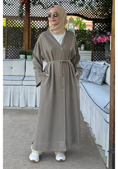 Rabia Şamlı Nazenin Kot Tencel Kap Vizon Normal
