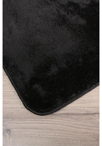 Relax Siyah 80x150 + 50x80 Cm 2'li Banyo Halısı Paspası Seti, Kaymaz Tabanlı Çok Renkli