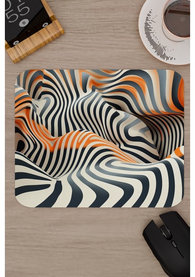 Realistik Çizgi Kaymaz Dikişli Kauçuk Oyuncu Mousepad V3 - 22x18 Gaming Mouse Pad Fare Altlığı