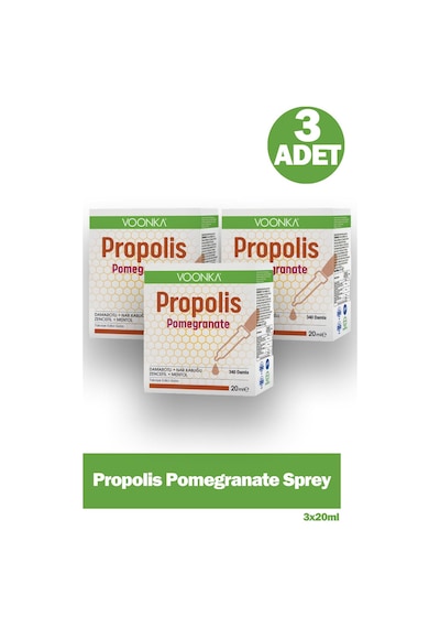 Voonka Propolis Pomegranate 20 Ml - Sprey 3 Adet