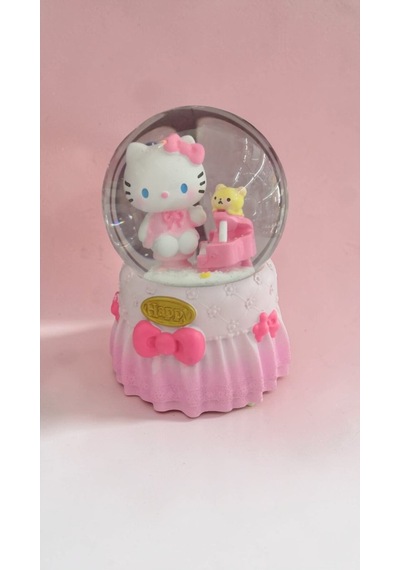 Hello Kitty Büyük Boy Püskürtmeli Kar Küresi İki Model Karışık Gönderim