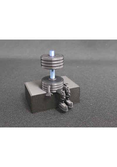 Spor Temalı Dekoratif Dambıl Figürlü Masaüstü Biblo Modern Tasarım 5x7x6 Cm