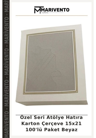 Özel Seri Atölye Hatıra Karton Çerçeve 15x21 100'lü Paket Beyaz