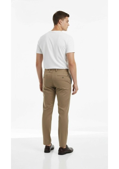 Plus Scorpion Erkek Slim Fit Klasik Kumaş Pantolon Dar Kesim, Günlük Ve Ofis Kullanımına Uygun Şık Tasarım Açık Bej