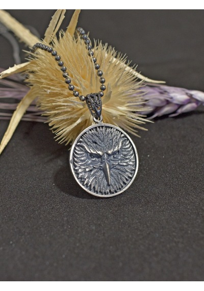 Brezza Lusso Jewelry Kartal Silüet Ruh Erkek Gümüş Kolye Gümüş