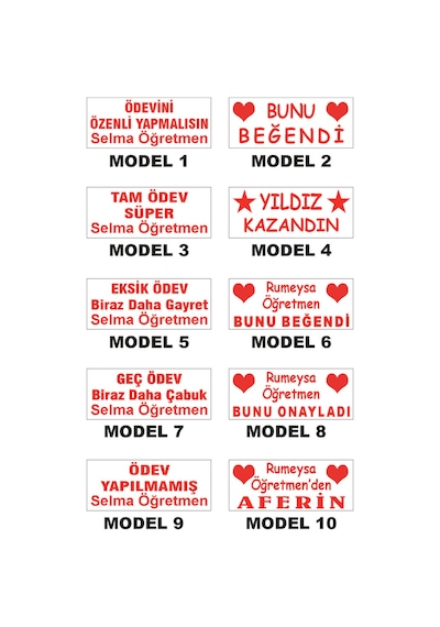 Kaşeciniz Öğretmen Kaşesi Matuya 10 Diğer
