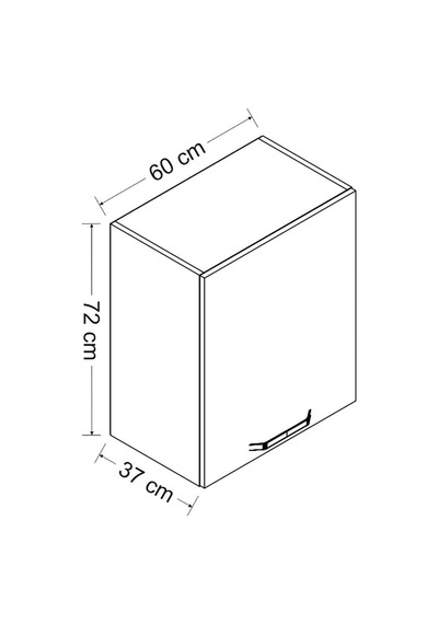 Minar 60 Cm Mutfak Dolabı Beyaz 60-b1-üst Modül