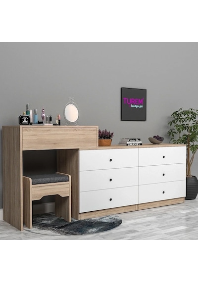 Mocca Makyaj Masası Mdf Sis Gri