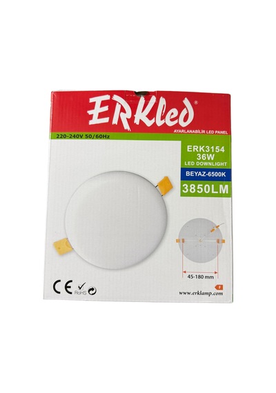 Erkled 36w Ayarlanabilir Led Panel Spot Beyaz Işık 6500k 3850 Lm Diğer