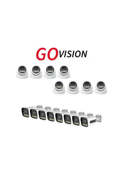 Go Vision 16 Adet Ip Güvenlik Kamerası - 5mp Dış Mekan Kamera, 3.6mm Lens, Poe, Warm Led Gece Görüşlü
