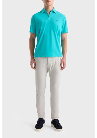 Isaora Logolu Regular Fit Kapamasız Polo Erkek Polo Isr3201 Turq Turkuaz