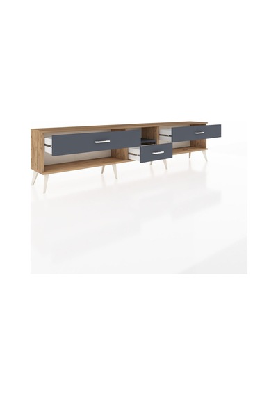 Arges Tv Ünitesi Tek Raflı 3 Çekmeceli 220x30x51 Çam-antrasit Antrasıt/antrasıt - Atlas Çam Arges Tv Ünitesi Tek Raflı 3 Çekmeceli 220x30x51 Çam-antrasit Antrasıt/antrasıt - Atlas Çam