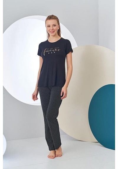 Pjs 24211 Kadın Kısa Kollu Pijama Takımı 001