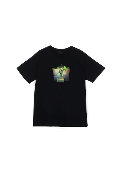 Hunter Anime Baskılı Unisex %100 Pamuk Siyah T-shirt SIYAH
