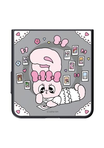 Samsung Galaxy Z Flip8 Aynalı Magnet Kılıf (Esther Bunny)