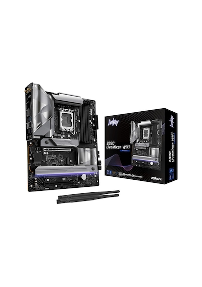 Asrock Z890 Lıvemıxer Wıfı 9466mhz Oc Ddr5 Soket 1851 Wıfı7 M.2 Hdmı Thunderbolt 4 Atx Anakart