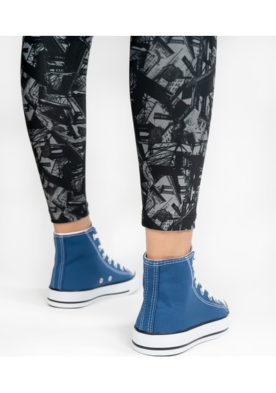 Unisex Keten Spor Ayakkabı Kot Mavi