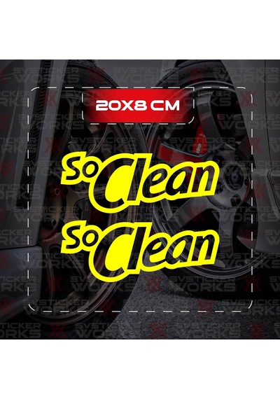 So Clean Jdm Sticker Araba Laptop Motosiklet Sticker Yapışkanlı Folyo Sarı