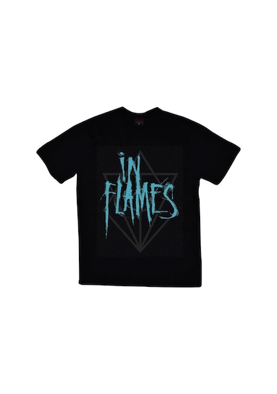 In Flames Baskılı T-Shirt