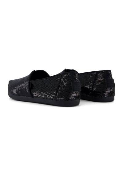 10022614 Black Metallic Sequins Babet Kadın 10022607 10022614 Toms Alpargata Classic 10022614 Black Metallic Sequins