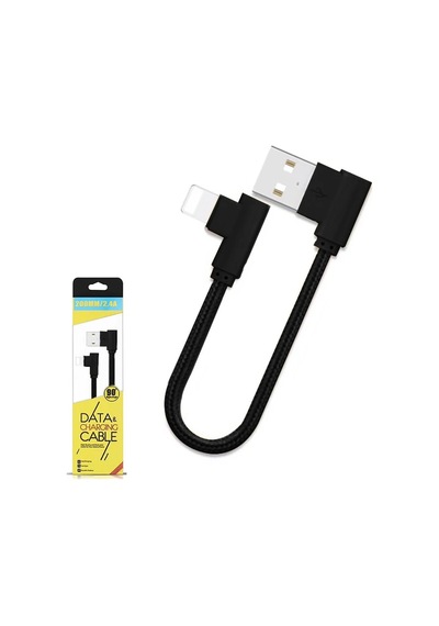 Ally Apple, Uyumlu iPhone Lightning Eğik Başlı Halat Usb Kablo 20cm- 5775 Standart