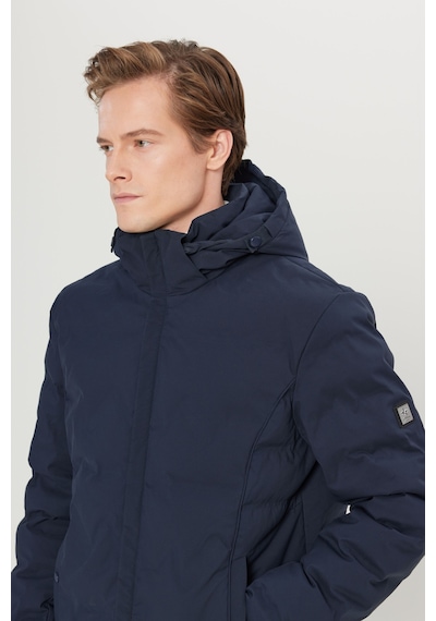 AC&Co / Altınyıldız Classics Erkek Lacı Standart Fit Normal Kesim Kapüşon Yaka Yan Cepli Casual Mont Laci
