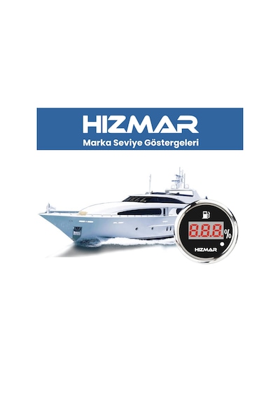 Hızmar Siyah Dijital Yakıt Seviye Göstergesi - Karavan & Tekne