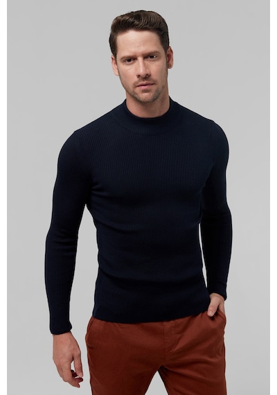 Twn Slim Fit Lacivert Rib Örgü Kazak 5ec0606317701 101