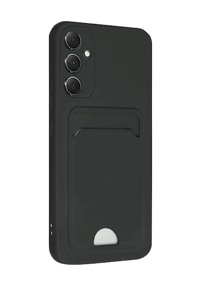 Samsung Galaxy A16 5g Uyumlu Kılıf Kelvin Kartvizitli Silikon - Siyah