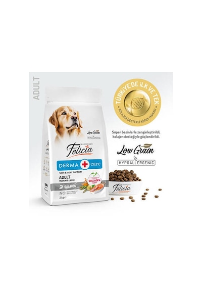 Hypoallergenic Medium Large Somonlu Düşük Tahıllı Yetişkin Köpek Maması 3 Kg