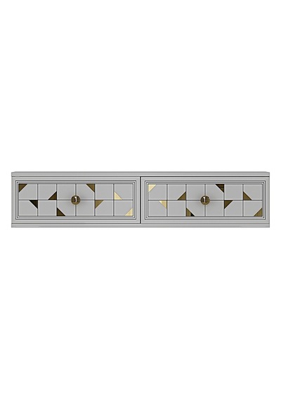 Da1207bg Moka Dresuar Ve Antre Rafı Beyaz-gold 120cm Beyaz - Altın