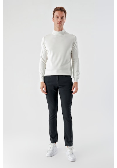 Morven Erkek Siyah Mevsimlik Pamuk 5 Cep Slim Fit Jean Pantolon 25ms003008001 Siyah Siyah
