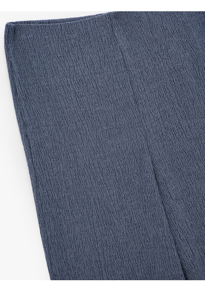 Koton Bürümcük Kumaş Slim Fit Uzun Düz Paça Pantolon Lacivert 6wak40042ek Lacivert
