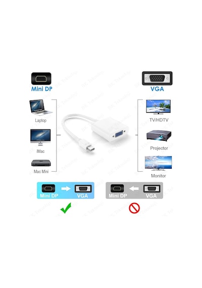 Mini Displayport to VGA Çevirici Dönüştürücü Adaptör
