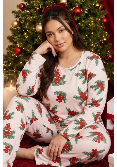 Siyah İnci Yılbaşı Temalı Desenli Termal Kumaşlı Ultra Soft Yumuşak Büyük Beden Battal Boy Örme Pijama Takımı 26226714 Pembe Siyah İnci Yılbaşı Temalı Desenli Termal Kumaşlı Ultra Soft Yumuşak Büyük Beden Battal Boy Örme Pijama Takımı 26226714 Pembe