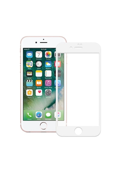 Bufalo Apple Uyumlu   iPhone 8 / 7 Ekran Koruyucu 9D Temperli Cam - Beyaz