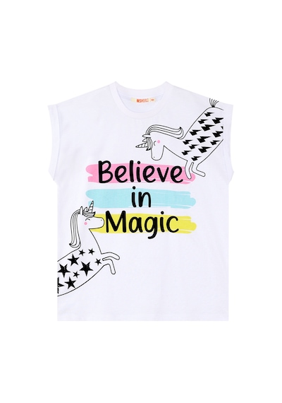 Denokids Believe in Magic Kız Çocuk Yazlık T-Shirt Tayt Takım
