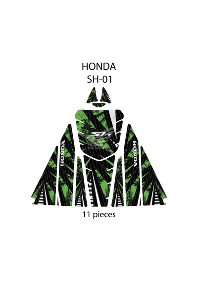Honda Sh-125 2024 İle Uyumlu 12 Parça Tank Pad Seti Gc21-1 Çok Renkli