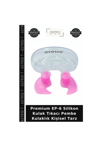 Premium Ep-6 Silikon Kulak Tıkacı Pembe Kulaklık Kişisel Tarz